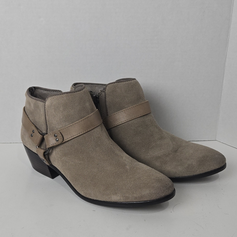 Sam Edelman Beige Suede Ankle Boots